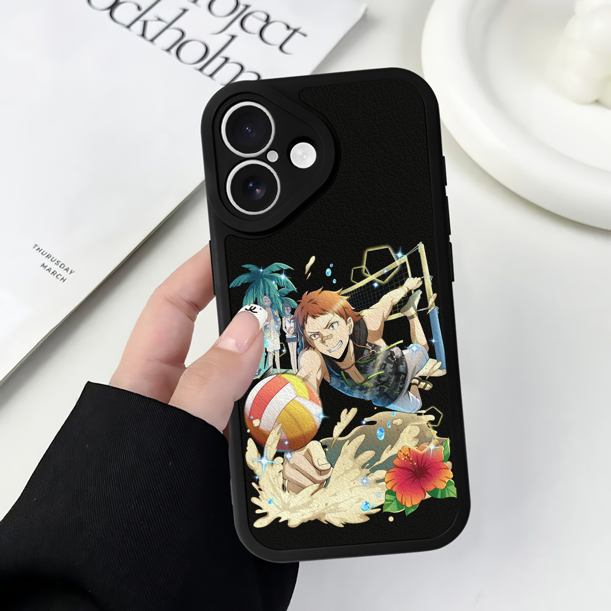 （画像用） 文豪ストレイドッグス Bungo Stray Dogs 【iPhone 16シリーズ対応】シリコンスマホケース（レザー調） 材質：シリコン